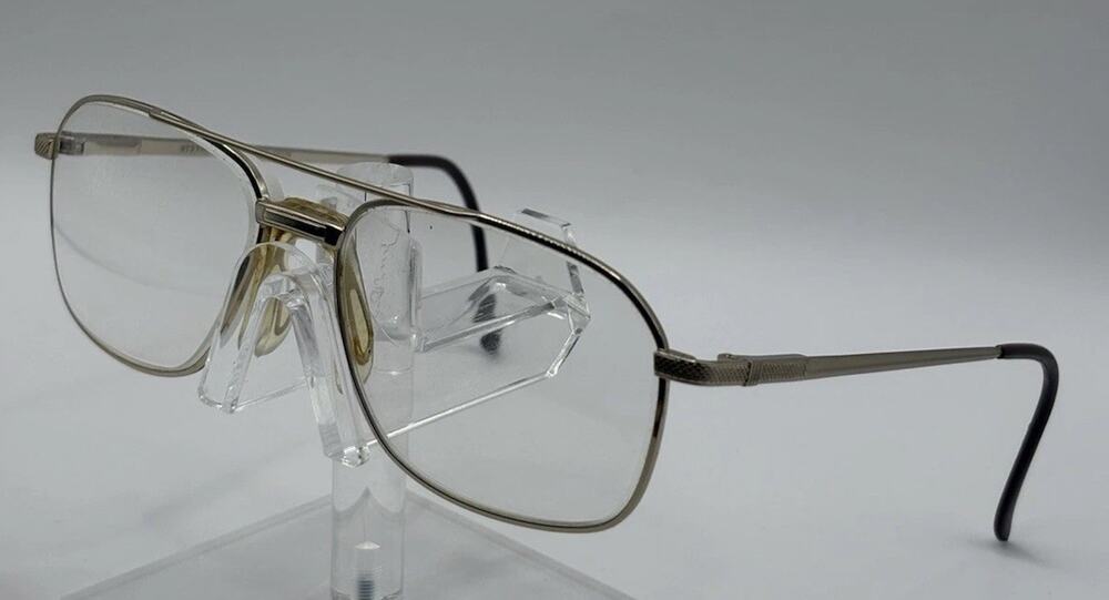 Stetson 178 Gold Metal Double Bridge Aviator Eyeglass Frames 57-16